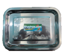 Khay Inox 20X27 Cm - Cạn Xanh - NH