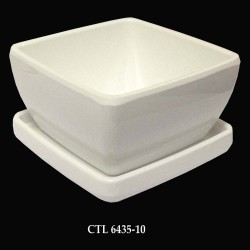 CTBL 6435-10 Bộ tô vuông và nắp 10"(white) - ET