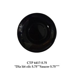 CTP6417-5.75 Dĩa Lót Ly Cappuccino 3.75 (Đen) -  ET