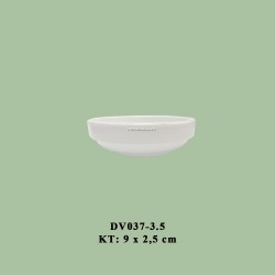 Dv037-3.5 Dĩa Tương Hàn Quốc 3.5 (Trắng Trơn) -  Spw