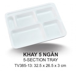Tv385-13 Khay 5 Ngăn 13 (Trắng Trơn) -  Spw