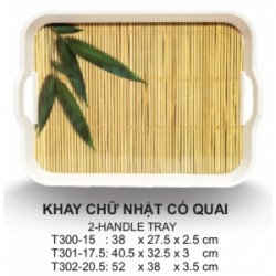 T302-20.5 Khay Vuông 20.5 (Hoa Văn) - SPW