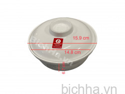 Bl148-7 Tô Mì Có Nắp 7 (Trắng Trơn) - Spw