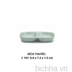 C101 VD Dĩa Tương C101( 2 Ngăn ) - VĐ XANH - FTC
