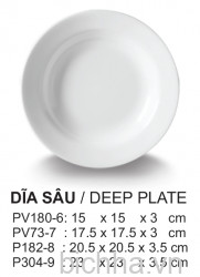 P304-9 Dĩa Sâu 9 (Trắng Trơn) - Spw