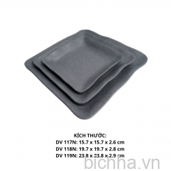 Dĩa Vuông Dv 118  - DV118 - Nhám Xám - FTC