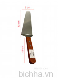 Xẻng Xúc Thức Ăn Inox Cán Gỗ Trung 