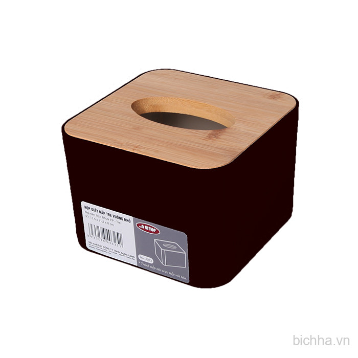 Hộp giấy nắp tre vuông nhỏ 4003 -  SL