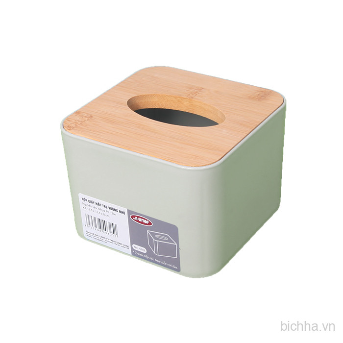 Hộp giấy nắp tre vuông nhỏ 4003 -  SL