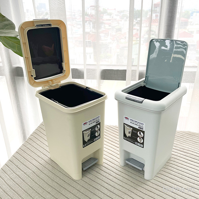 Bật Rác Vuông 2 Nắp 6.5L 4033 - SL