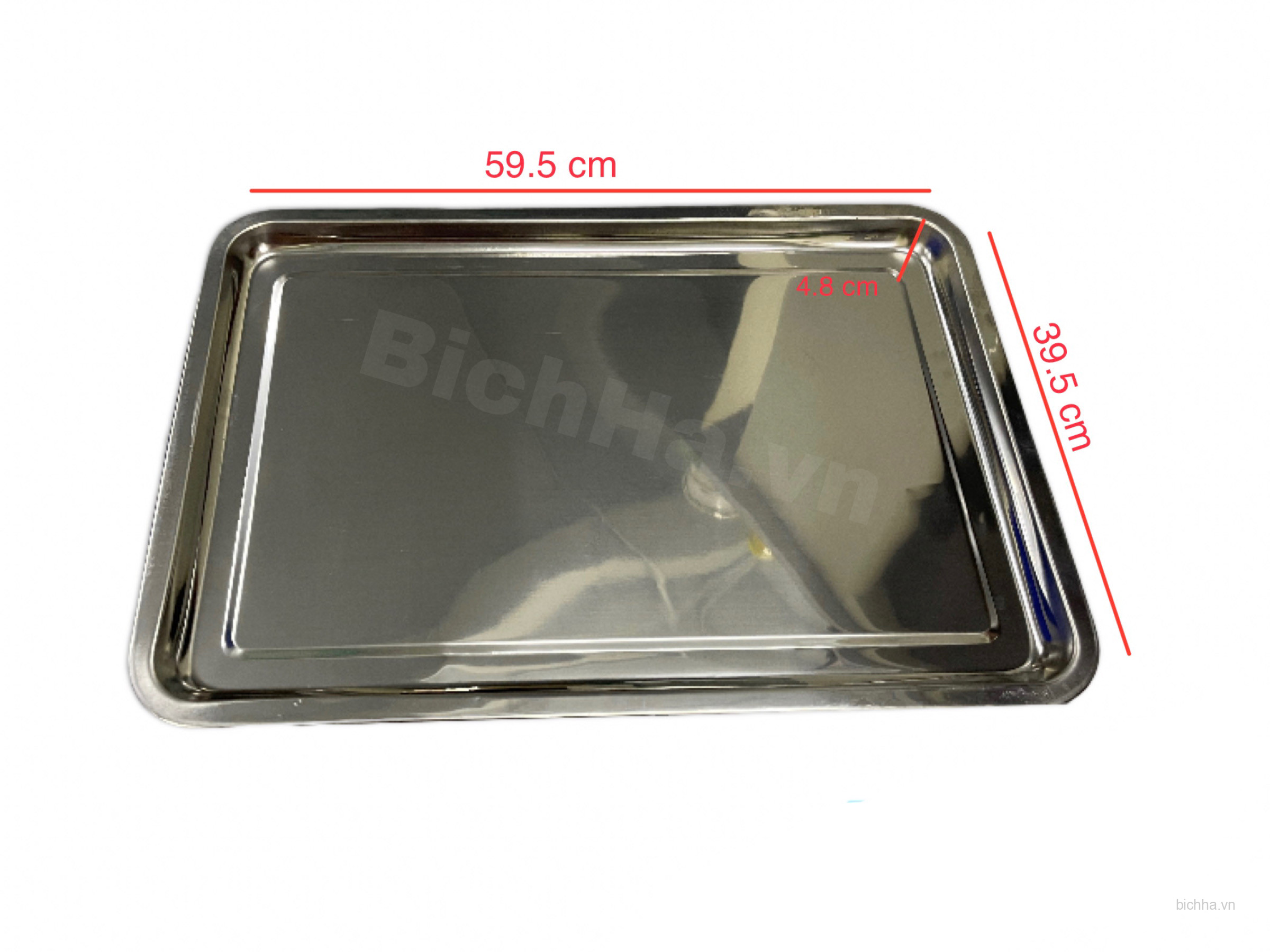 Khay Inox 40X60 Cm - Sâu 5 Dày Tím - NH
